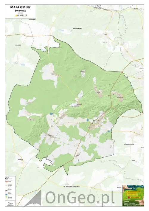 Mapa gminy Świdnica